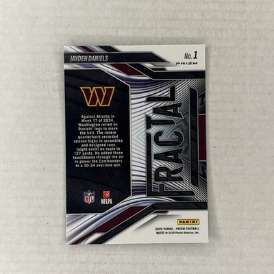 2025 Panini Prizm - Fractal Jayden Daniels #1 Green Prizm