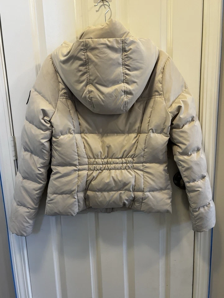 Abrigo de invierno para niños, talla grande, Abercrombie Fitch, color tostado cremallera con capucha Foto 4 de 4