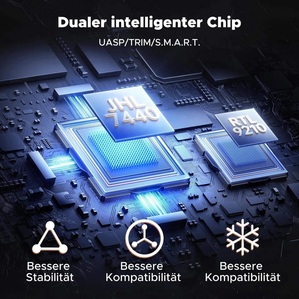 UGREEN 40Gbps M.2 NVMe SSD Gehäuse – USB4, Thunderbolt 4, Aluminium, 2280 - Bild 3 von 4