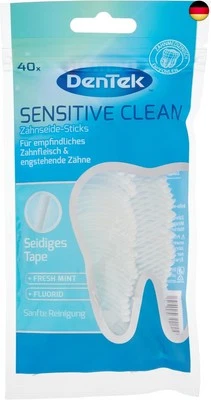 40 St. DenTek Sensitive Clean Zahnseide-Sticks - für sensibles Zahnfleisch -