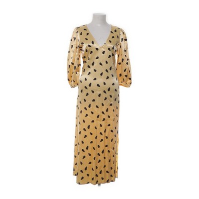 Gestuz, Maxikleid, Größe: 36, Gelb/Schwarz, Elasthan/Viskose, Leopard #yDh