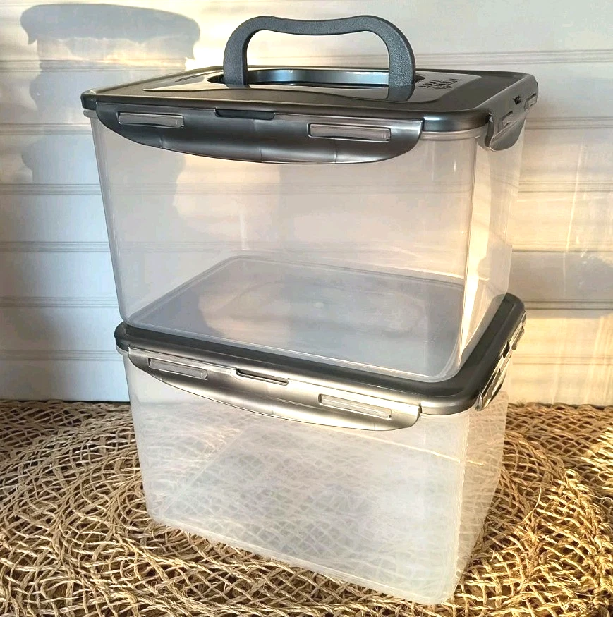 Lock n Lock Container Set/13 PLATINUM Grey, Leftovers Lunch Food Prep, NEW - Image 4 of 4