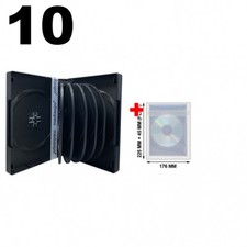 10 Black 12 Disc DVD Cases & 100 OPP Bags