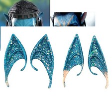 2Pcs Jake Sully Elf Blue Ears Cosplay Props Halloween Carnival Accessories Gift