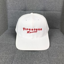 Vintage Firestone Racing Hat Cap Snap Back One Size White Mens IndyCar 90s