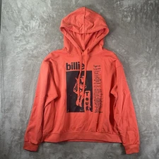 Billie Eilish 2022 Happier Than Ever Tour Hoodie Pullover Sweatshirt Orange XL