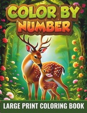 Large Print Color by Number Adult Coloring Book: Book for...