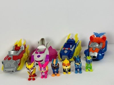 Paw Patrol Mighty Pups Charged Up Deluxe Lot of 10 Chase Skye Marshall Rocky