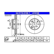 Disque de frein Honda CRX