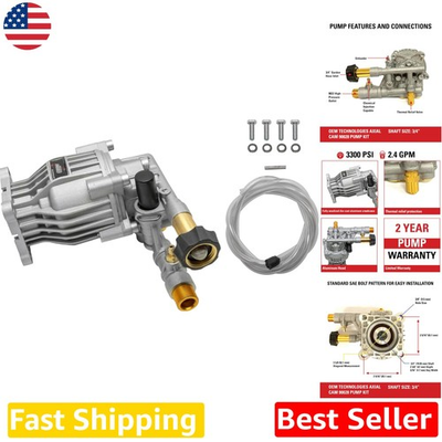 #ad Easy Install 3300 PSI Gas Washer Pump 2.4 GPM 3 4quot; Shaft Corrosion Resistant $209.99