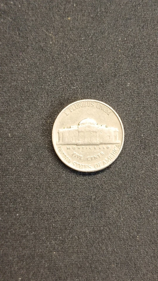 Moneda Jefferson 1940 níquel sin marca de ceca peso de 4,80 gramos Foto 2 de 4
