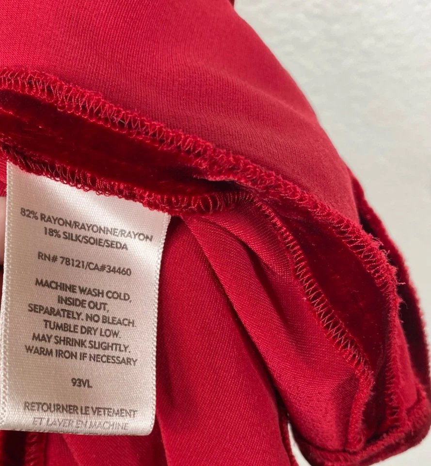 Falda para mujer Eileen Fisher de terciopelo caprichosa vacaciones bruja roja talla XS Foto 4 de 4