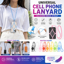 Universal Cell Phone Lanyard, Silicone Cell Phone Neck Strap Lanyard