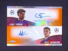 2023-24 Topps Chrome UEFA Lamine Yamal/Angel Alarcon Auto Orange Refractor /25