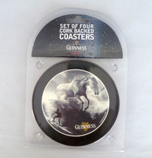 Guinness Coasters Set of 4. Brand NEW & Sealed. Cork Backed. Official Product.
