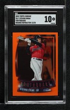 2023 Topps Chrome Youthquake Orange Refractor 13/25 Steven Kwan SGC 10 GEM p8v