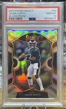 2020 Select Jalen Hurts RC Silver Prizm PSA 10 #50 Eagles Rookie GEM MINT