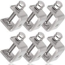 Stainless Steel C Clamps Mini 1 Inch for Mounting, Heavy Duty Metal U Clamps ...