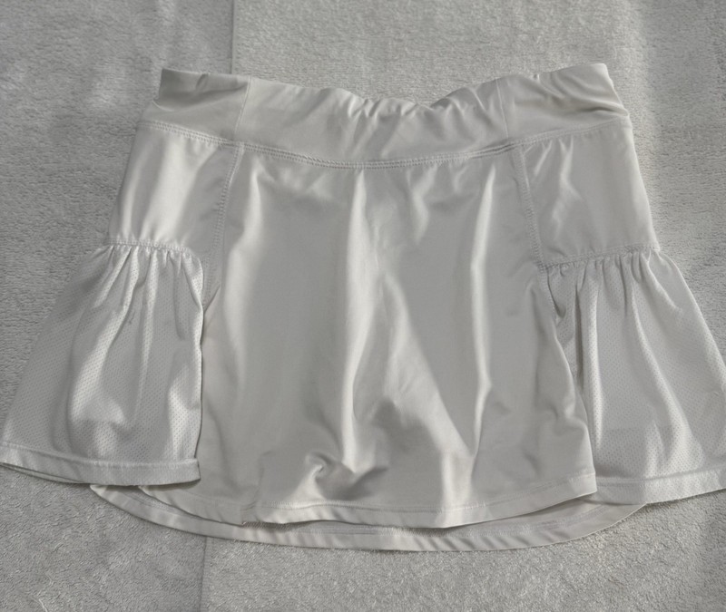 Layer 8 Qwick Dry Girls White Tennis Skirt Short Size XL