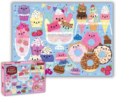 Cat Cafe 60 Piece Scratch & Sniff Puzzle Other by Galison