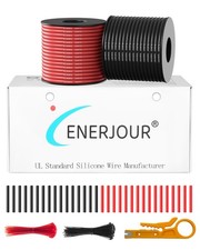 12 Gauge Wire 50FT, 12 AWG Flexible Silicone Cable, 2 Colors Each Wire Spool ...