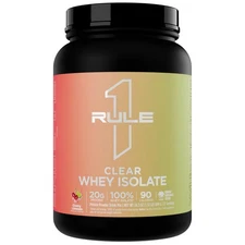 Rule 1 Clear Whey Isolate - 20g All-whey Isolate Protein Over 9g EAAs 300mg o...