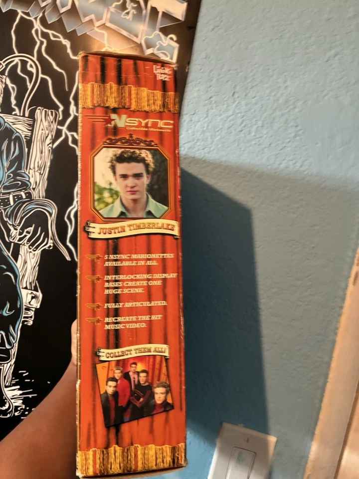 Винтажная 2000 кукла-марионетка Justin Timberlake NSYNC коллекционная живая игрушка в коробке - Изображение 3 из 3