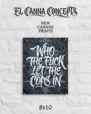 El Canna Concepts - Cops | 8'' x 10'' (Canvas Print) | Home Décor