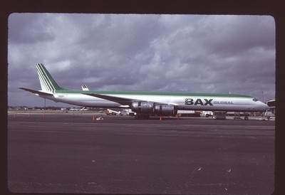Orig 35mm airline slide BAX Global DC-8-71F N829BX