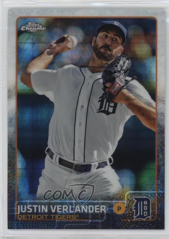 2015 Topps Chrome Prism Refractor Justin Verlander #191 0hk8