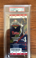 2008 WORLD SERIES Game 4 Full Ticket PSA 8 NM-MINT, Phillies, POP 2!!!