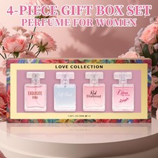 Charming 4pcs Women's Eau De Parfum Gift Set - Long-Lasting, Floral Scented Spra