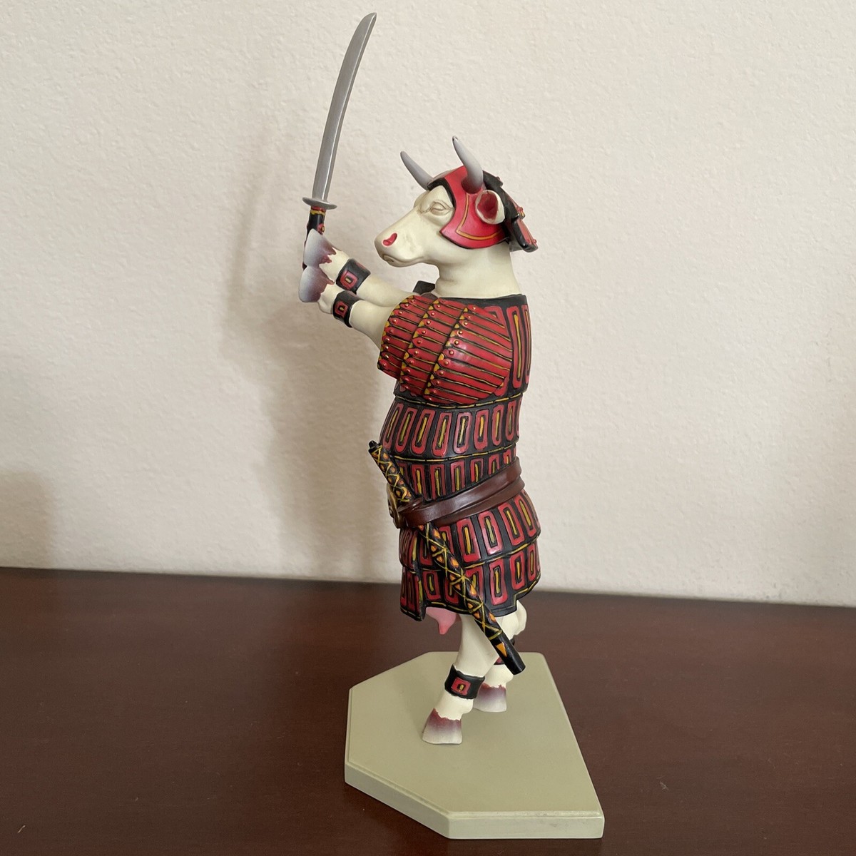 2002 Cow Parade Figure Sam Moo Rai Samurai Outfit #7246