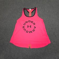 Under Armour singlet kids MEDIUM pink activewear T Shirt sports tank top Size M