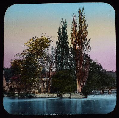 JUNGS CLIFFE MILL WARWICK VON WELL MEADOW UM 1890 Magische Laterne Dia FOTO