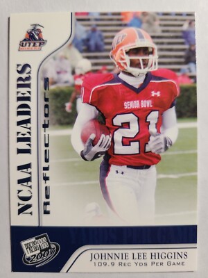 2007 Press Pass - NCAA Leaders Johnnie Lee Higgins #60 Blue Reflections (RC)