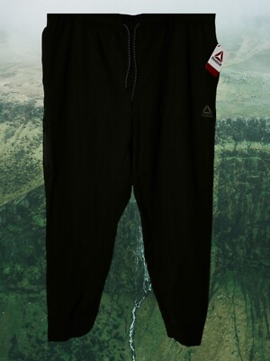 Reebok French Terry Pant Rosin -Green Slim Zippered Pocket Logo on Leg Size 3XL