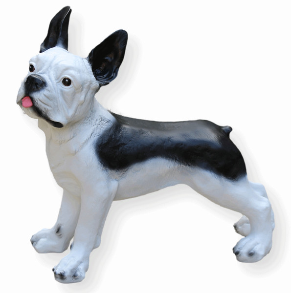 Dekofigur FranzöSische Bulldoge Hund Deko Figur H 32 Cm Aus Kunstharz Tierfigur-image