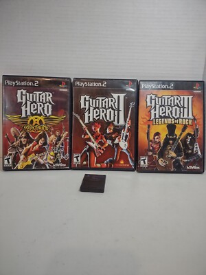 Guitar Hero Combo Pack PlayStation 2 (Aerosmith, 2, and 3) plus 8mb Memory Card