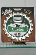 BOTTLE BUSTER CARLOS~COASTER~FRIDGE MAGNET~BOTTLE OPENER New Great Gift!