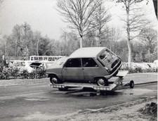 Photo / photograph presse Renault 5 1972 essais choc crashtests Lardy (lot de 3)