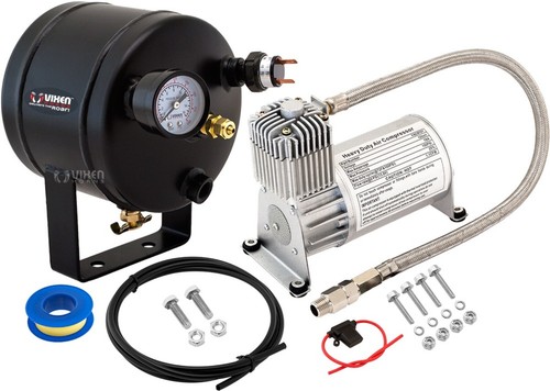 0.5 GAL AIR TANK/150 PSI COMPRESSOR ONBOARD SYSTEM KIT F/ TRAIN HORN 12V VXO8705 - Picture 2 of 11