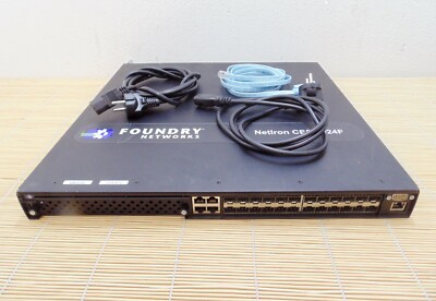 Brocade NetIron NI-CES-2024F-MEPREM-AC CES 2024F 24 SFP ports 1G 4x RJ45 2x PWR