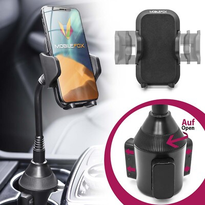 Mobilefox Universal Auto Handy Halterung PKW Getränke Schwanenhals KFZ Halter