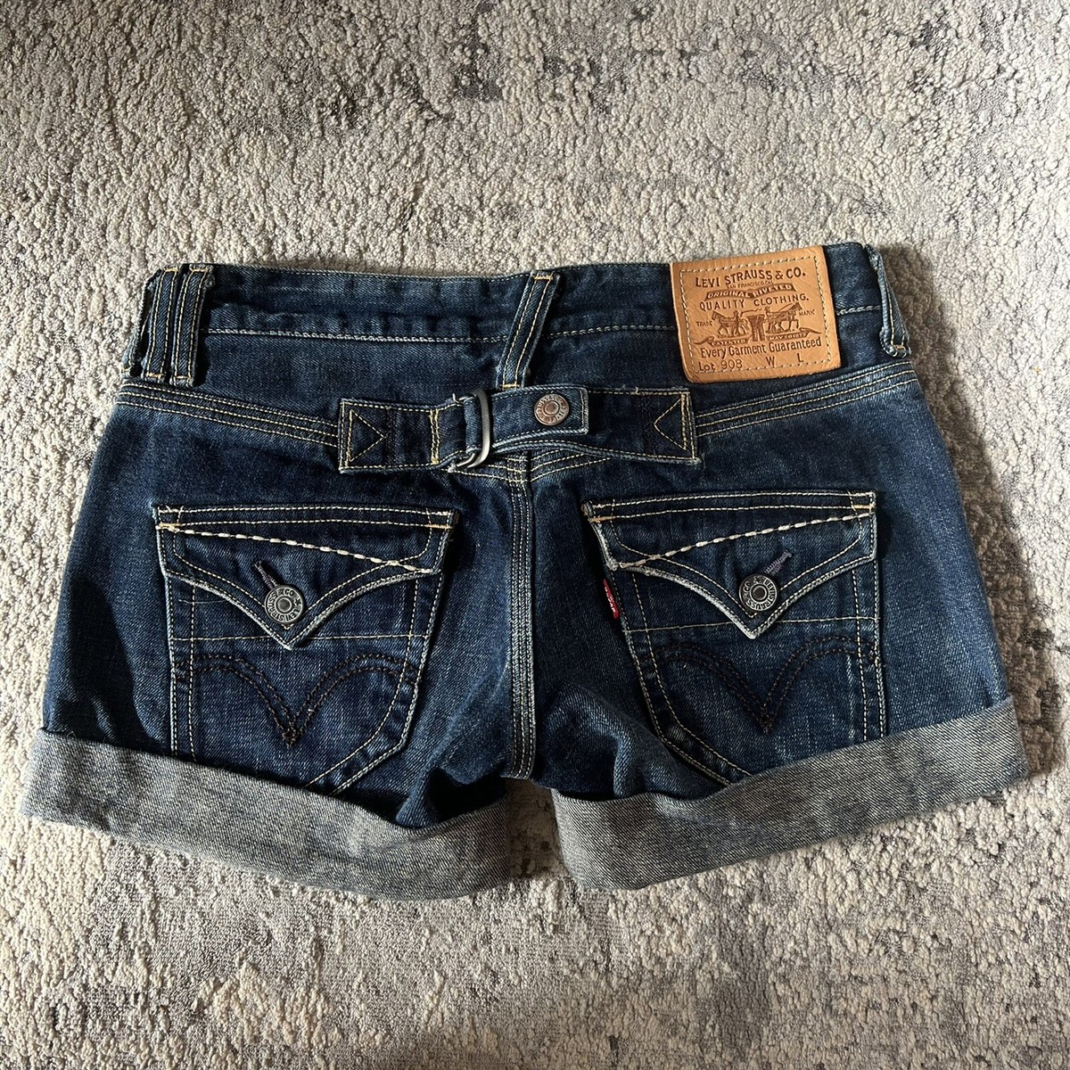 RARE! Levi's Lot 908 Classic Jean Shorts Back Buckle RARE! Levi's Lot 908 Classic Jean Shorts Back Buckle