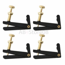 4X Cello String Fine Tuner Adjusters Silver Nickel Plated Black 4/4 3/4 Tuning