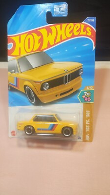 Hot Wheels BMW 2002 HW: '70s VS. '90s Series #5/10 Yellow Diecast 1:64 Scale New