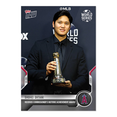 2021 Topps Now #1010 SHOHEI OHTANI WINS COMMISIONER'S HISTORIC AWARD