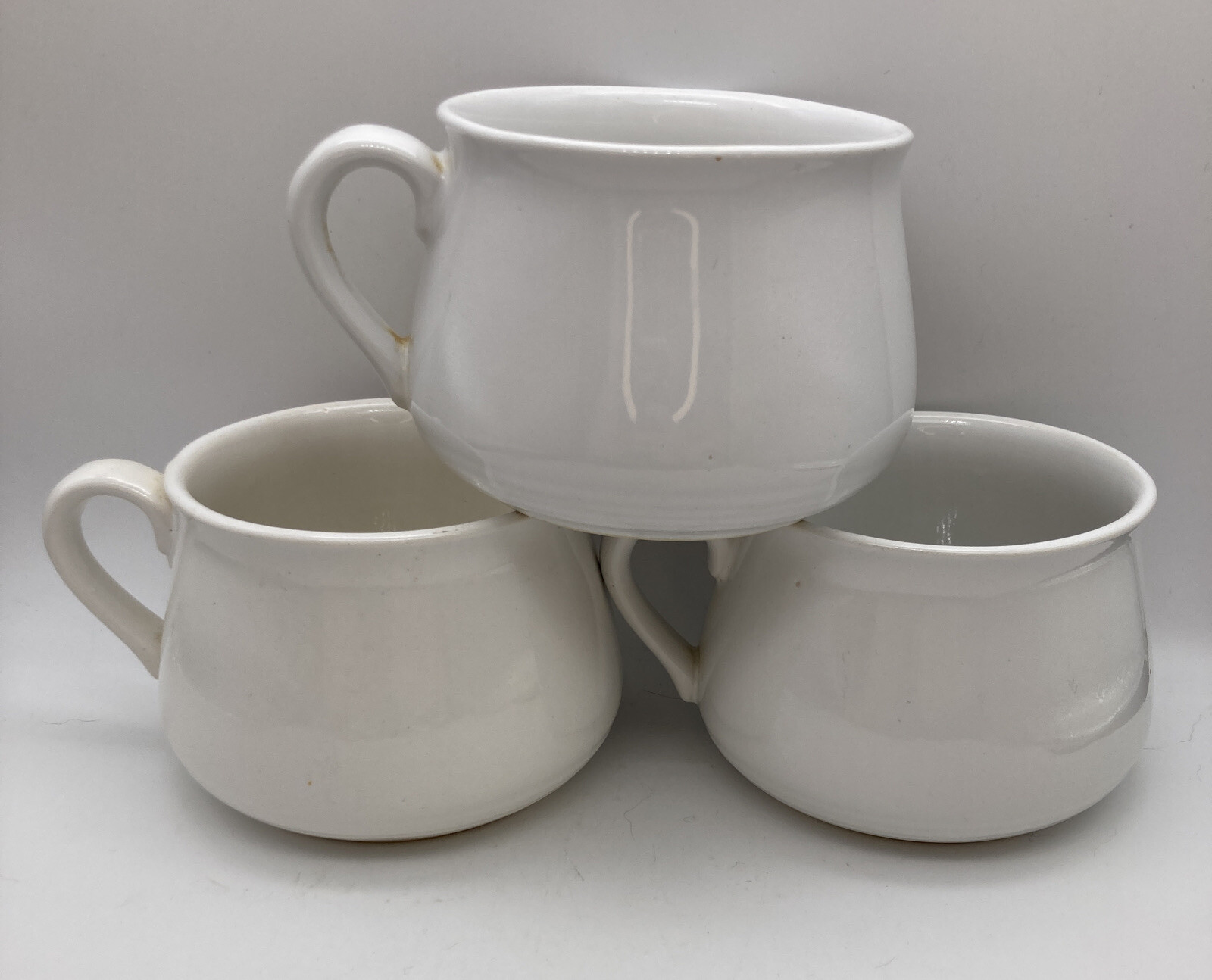 3 Vintage Soup Recipe Ceramic Mugs Chicken, Onion, Tomato , Lot of 3