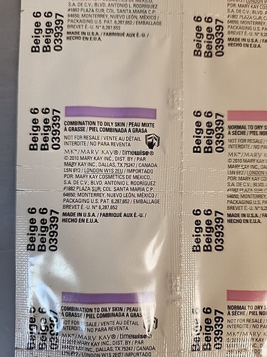 MARY KAY TIMEWISE LIQUID FOUNDATION~ PACK OF 6 SAMPLES BEIGE 6 - Picture 3 of 3